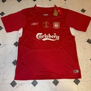 Reebok Liverpool Gerrard 9 2005 Champions League Jersey L Red